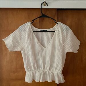 Zara White Summer Blouse